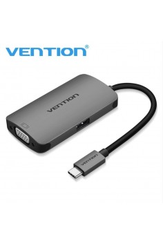 Bộ chuyển đổi Type-C ra VGA + USB 3.0 + Type-C PD Vention CGJHA